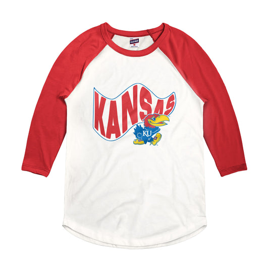 Charlie Hustle Kansas Pennant 3/4 Sleeve Tee