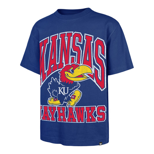 47 Brand Kansas Jayhawks Oversized Short Sleeve Tee