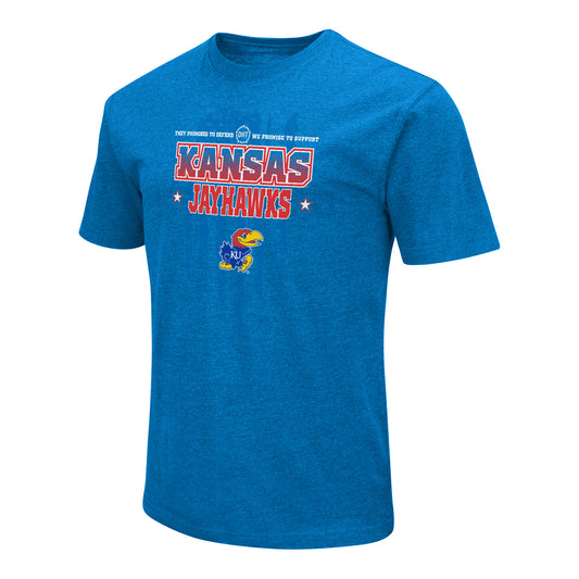 Colosseum Kansas Jayhawks USA Faded Flag T-Shirt