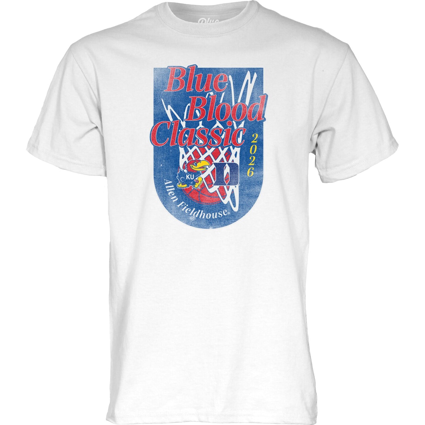 Blue 84 Kansas vs. Duke Blue Blood Classic Matchup Tee