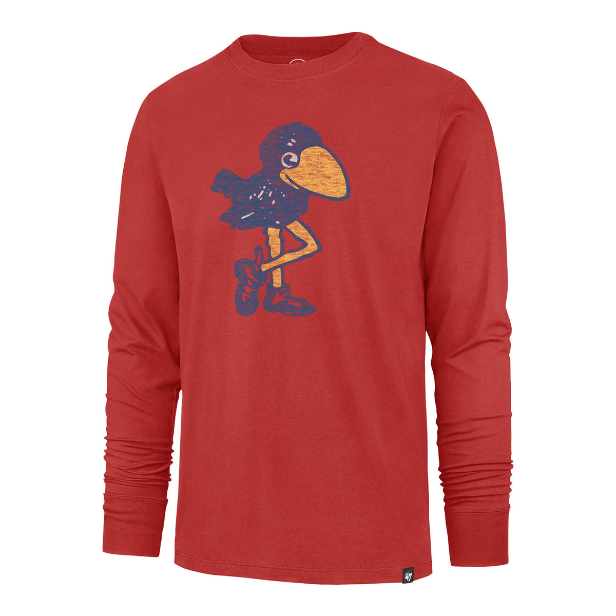47 Brand Kansas Jayhawks Skinny Legs Logo Long Sleeve T-Shirt