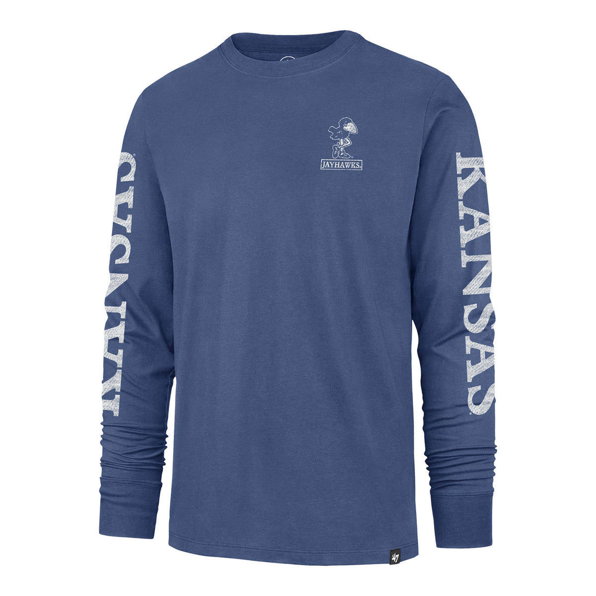 47 Brand Kansas Jayhawks Skinny Legs Logo Long Sleeve T-Shirt