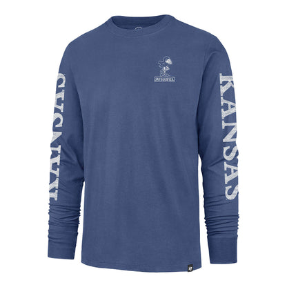 47 Brand Kansas Jayhawks Skinny Legs Logo Long Sleeve T-Shirt