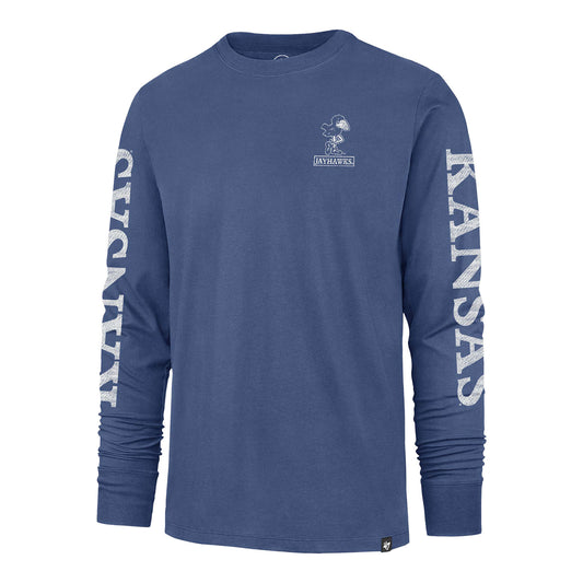 47 Brand Kansas Jayhawks Skinny Legs Logo Long Sleeve T-Shirt