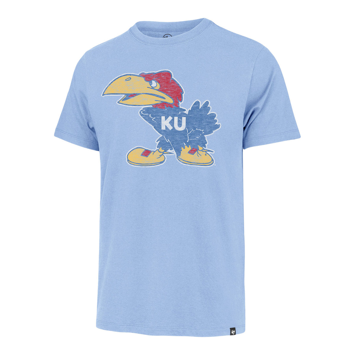 47 Brand Kansas Jayhawks Warhawk Logo Light Blue Short Sleeve T-Shirt