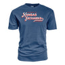 Blue 84 Kansas Jayhawks 2-Tone Script T-Shirt
