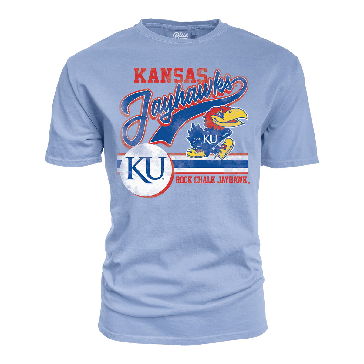 Blue 84 Kansas Jayhawks Bluster Light Blue T-Shirt
