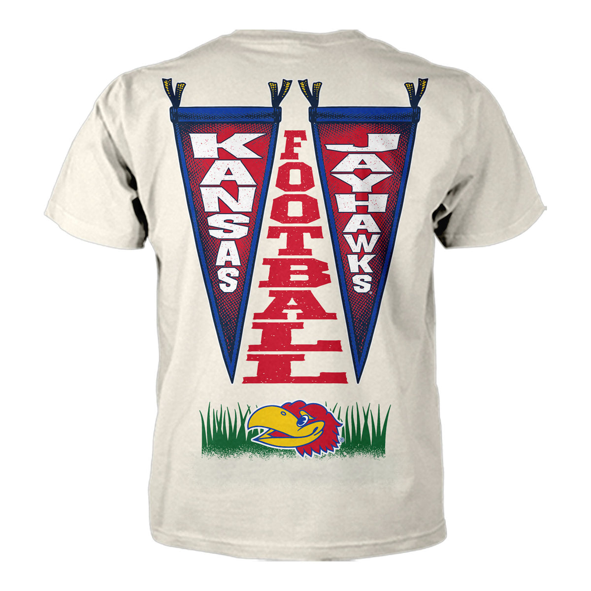 Something Inked Kansas Jayhawks Vertical Pennant  T-Shirt