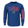 Profile Kansas Jayhawks Big & Tall Blue Long Sleeve T-Shirt