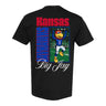 Something Inked Kansas Jayhawks Football Big Jay Black T-Shirt