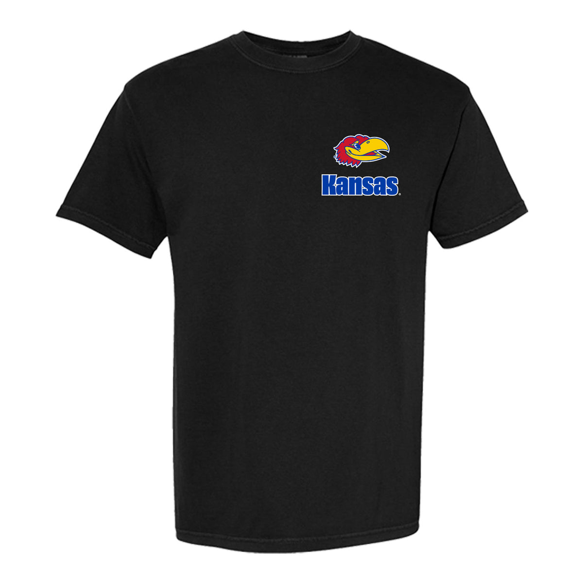 Something Inked Kansas Jayhawks Football Big Jay Black T-Shirt