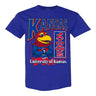 Something Inked Kansas Jayhawks Mascot 90's Blue T-Shirt