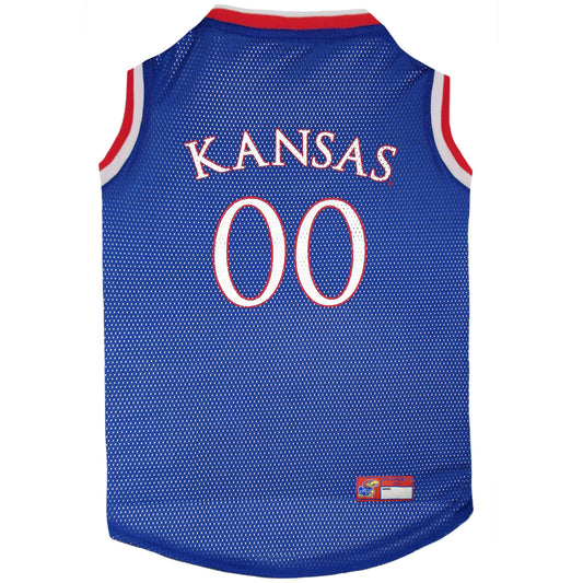 Pets First Kansas Jayhawks #00 Pet Basketball Jersey
