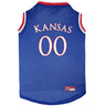 Pets First Kansas Jayhawks #00 Pet Basketball Jersey