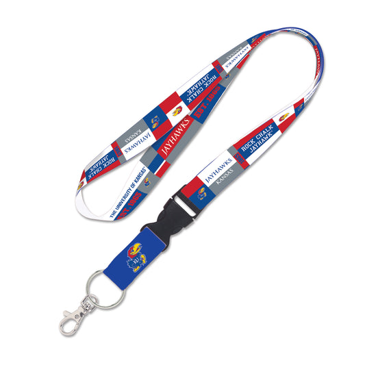 WinCraft Kansas Jayhawks Color Block Buckle Lanyard