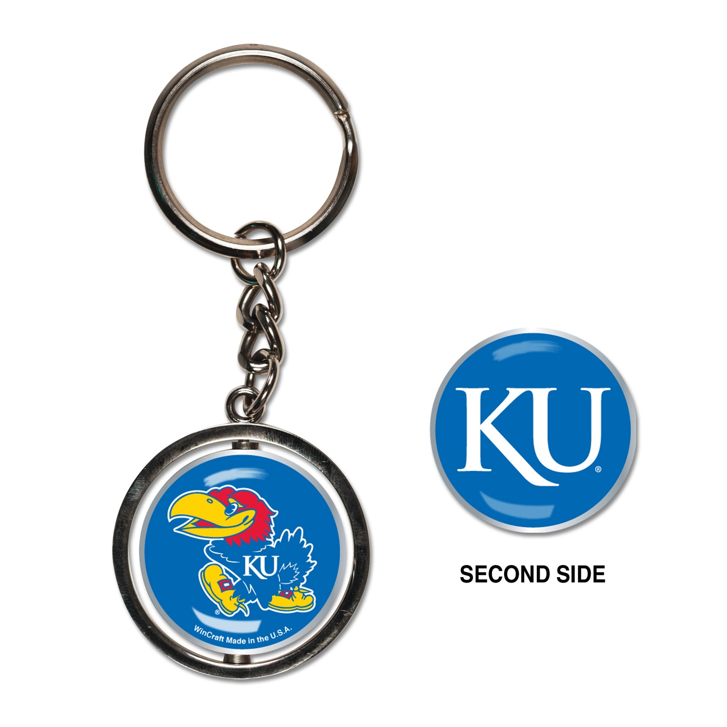 WinCraft Kansas Jayhawks KU Spinner Keychain