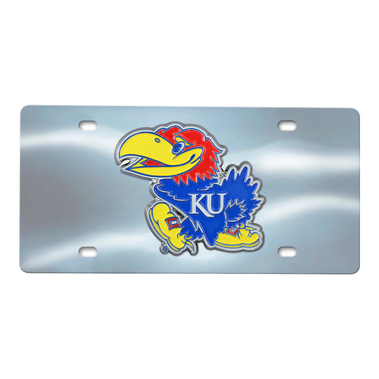Logo Brands Kansas Chrome Diecast License Plate