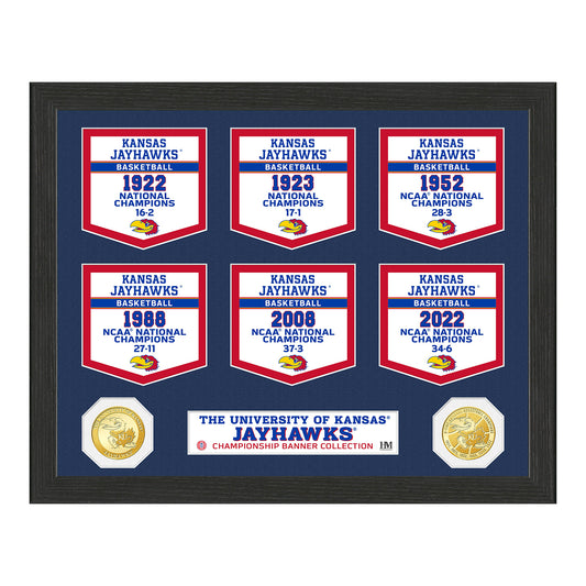 University Of Kansas Basketball Bronze Coin Banner Collection
