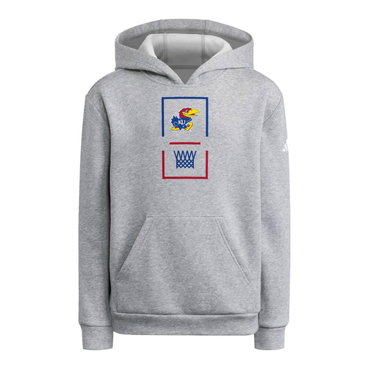Youth Adidas Kansas Basketball Hoops Hoodie