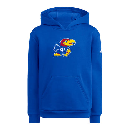 Youth Adidas Kansas Jayhawk Logo Hoodie