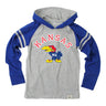 Youth Kansas Vault Arch Logo Stripe Sleeve Hoodie