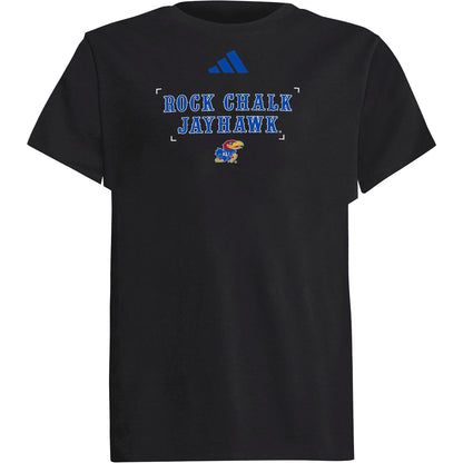 Youth Adidas Kansas Rock Chalk Jayhawks T-shirt