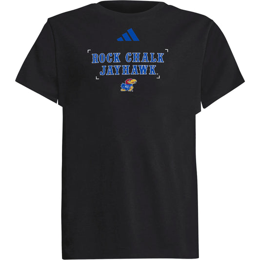 Youth Adidas Kansas Rock Chalk Jayhawks T-shirt