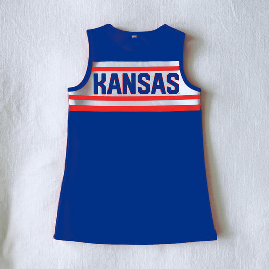 Youth Kansas Stripe Cheer Dress