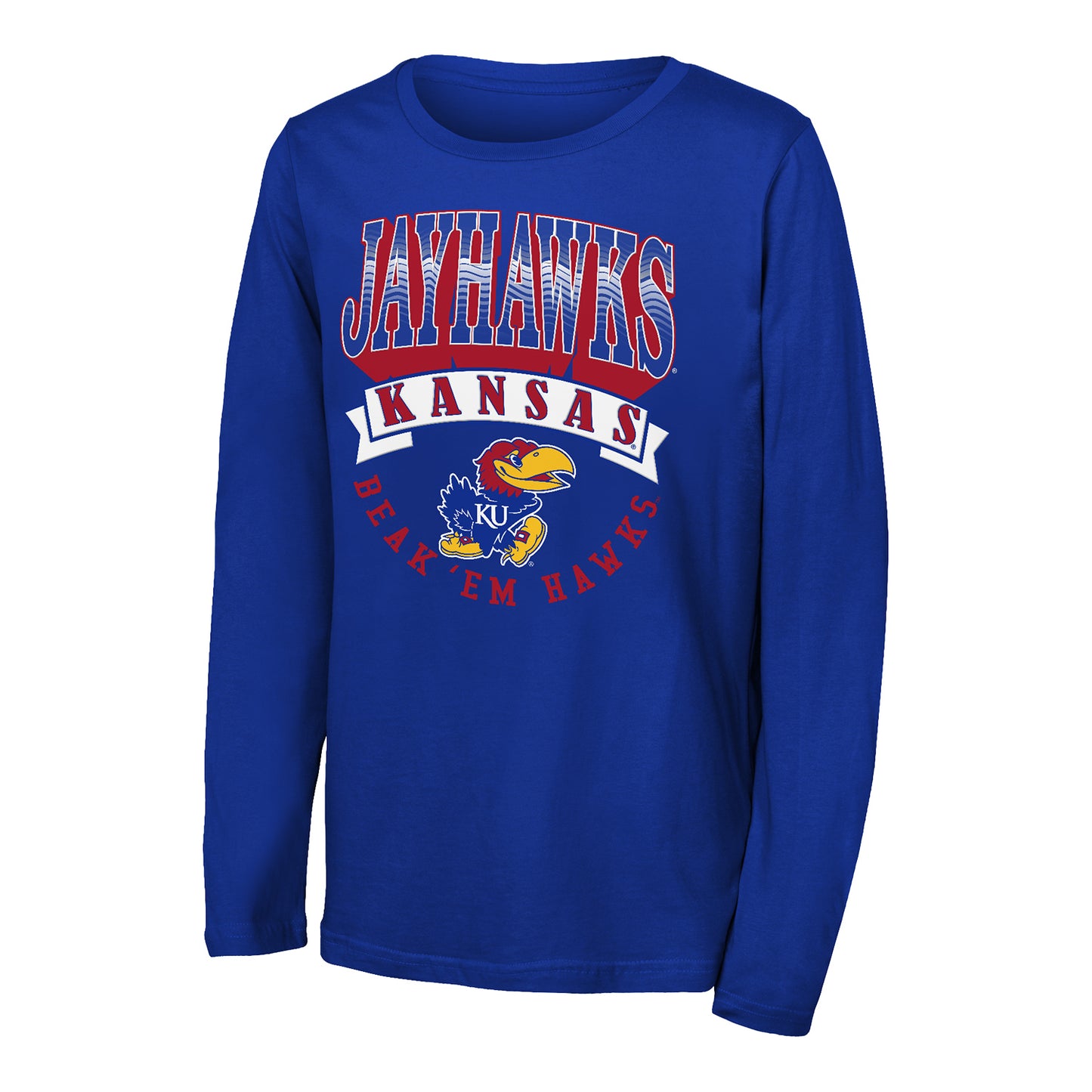 Youth Kansas Jayhawks Long Sleeve Graphic Tee