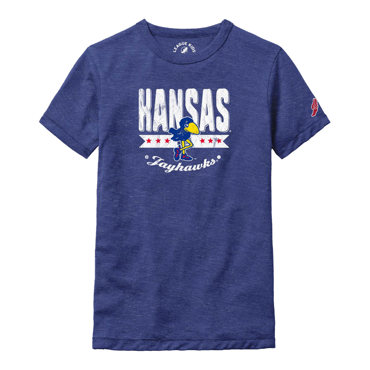 L2 Brands Kansas Jayhawks Youth Skinny Legs Victory Falls T-Shirt