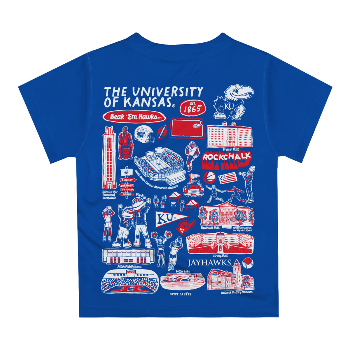 Vive La Fete Youth Kansas Jayhawks Impressions Artwork T-shirt
