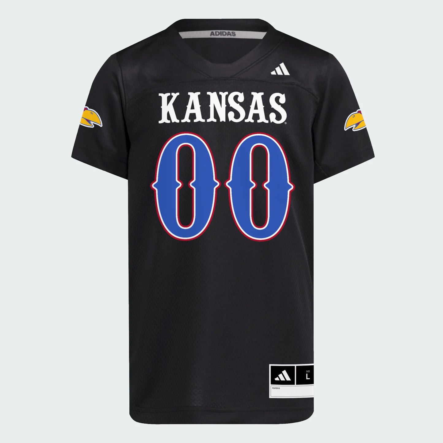 Adidas Kansas Jayhawks Youth #00 Black Football Jersey