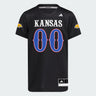 Adidas Kansas Jayhawks Youth #00 Black Football Jersey